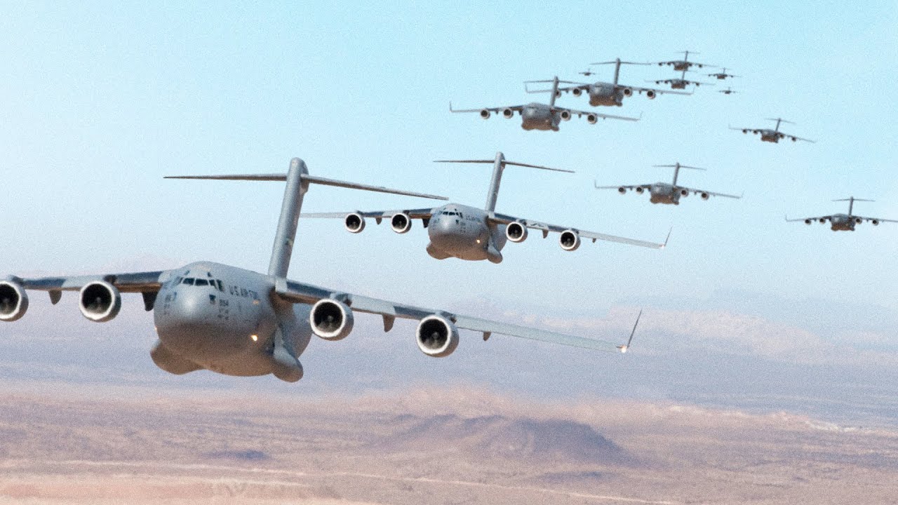 Insane Amount of Gigantic Cargo Aircraft Invade the US Sky - YouTube