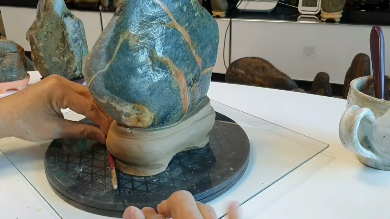 찰흙으로수석좌대만들기,자유자재 만들고싶은모양대로 제작가능,