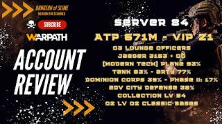 Server 84 -ATP 671m -VIP 21- 3 LOUNGE OFFS.- MTECH PLANE 93- TANK 83- ARTY 77- COL 54- 2 CLASSIC