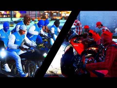 GTA 5 ONLINE - BLOODS VS CRIPS 2022 🔴🔵