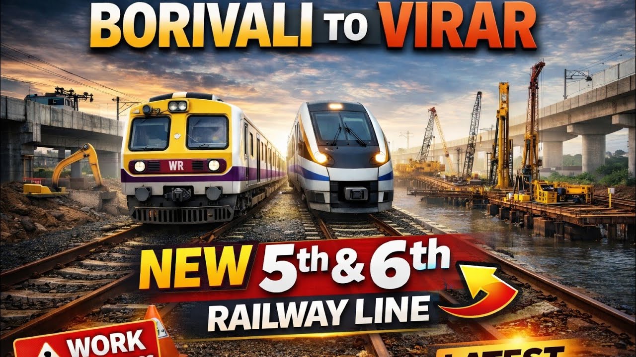 Borivali–Virar New 5th & 6th Line Update | Local Train Relief | Work Progress 2025
