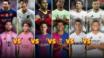 Comparison: Ronaldo vs Messi vs Neymar vs Thiago Messi vs Mbappé vs Yamal | Next Generation Legends!
