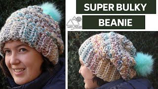 CROCHET: Super Bulky Crochet Beanie Pattern by Winding Road Crochet
