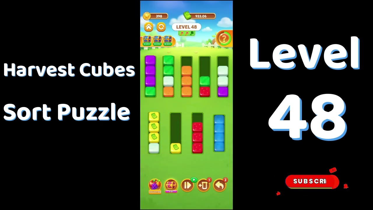 Harvest Cubes Sort Puzzle Level 48 Walkthrough 🌽🧠 | Relaxing Sort Game | Go Answer