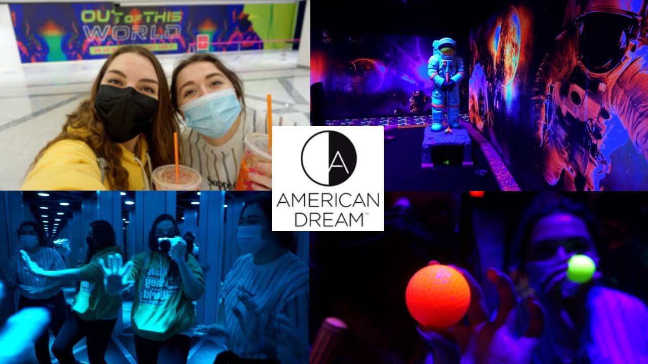 Blacklight Mini Golf + Mirror Maze! // American Dream NJ