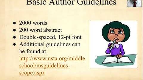 How to Prepare a Manuscript for Submission to Science Scope