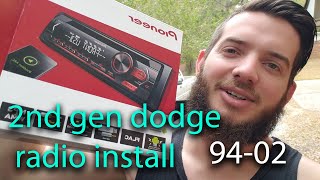 2nd Gen Dodge Ram Radio Install Timelapse / 1994 - 2002 Dodge Radio Install