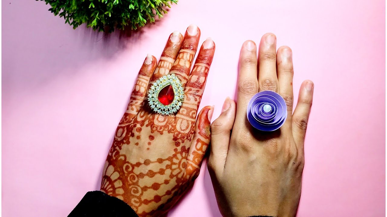 How to make a ring at home /DIY flower ring making / homemade gift idea