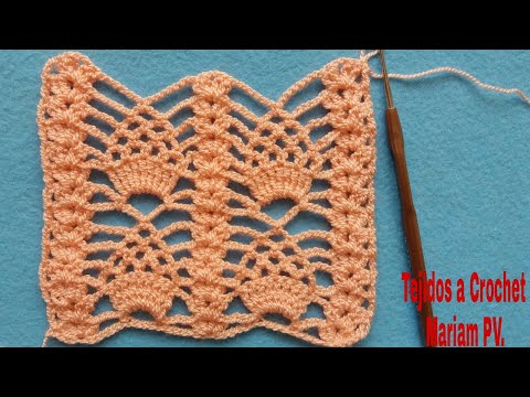 Crochet_Puntos Piña(Tutorial)Muestra #21