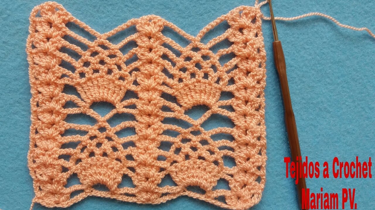 Crochet_Puntos Piña(Tutorial)Muestra #21 Para Aplicar en Cualquier Proyecto Gusten-Subtitle English🤩