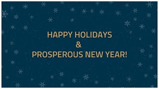 Happy holidays and prosperous new year!