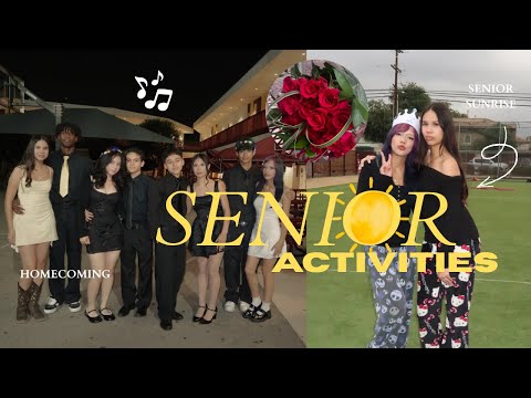 a week of senior activities: senior sunrise, senior portraits, homecoming