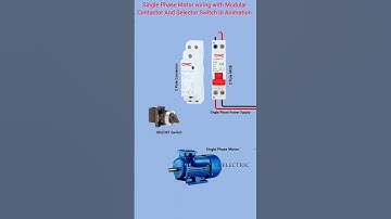 Single Phase Motor with Modular Contactor And Selector Switch Connection. #shorts