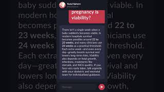 What week of pregnancy is viability?