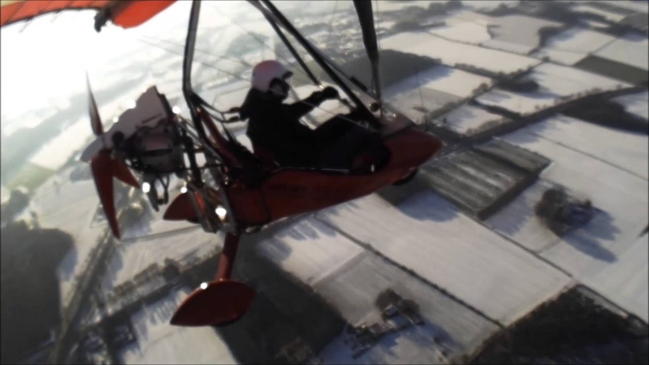 Ultraleichtflug im Schnee über Metelen , Markus Kappelhoff
