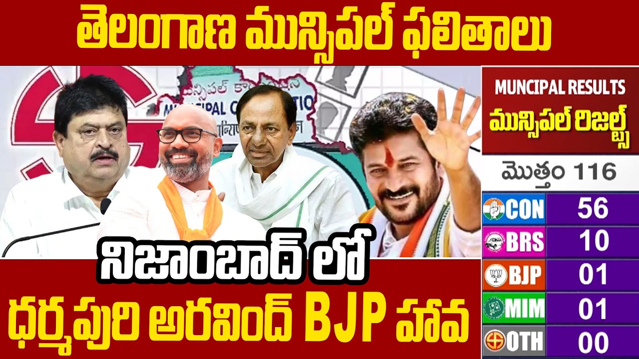 Nizamabad Muncipal election Results | Dharmapuri Aravindh BJP |Telangana Muncipal Election Counting