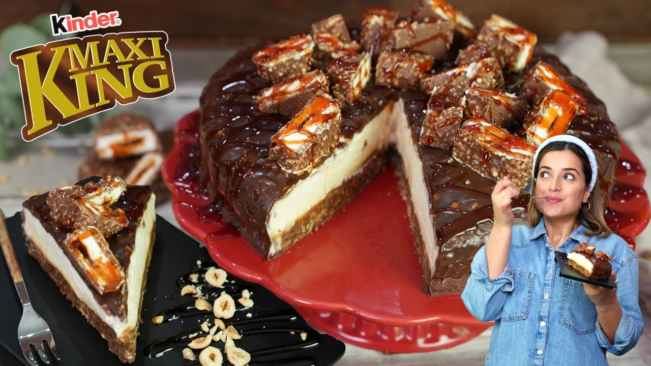 Leckerste No Bake MAXI KING Torte 🤤  Karamell Nuss Torte mit Kinder Maxi King OHNE Backen