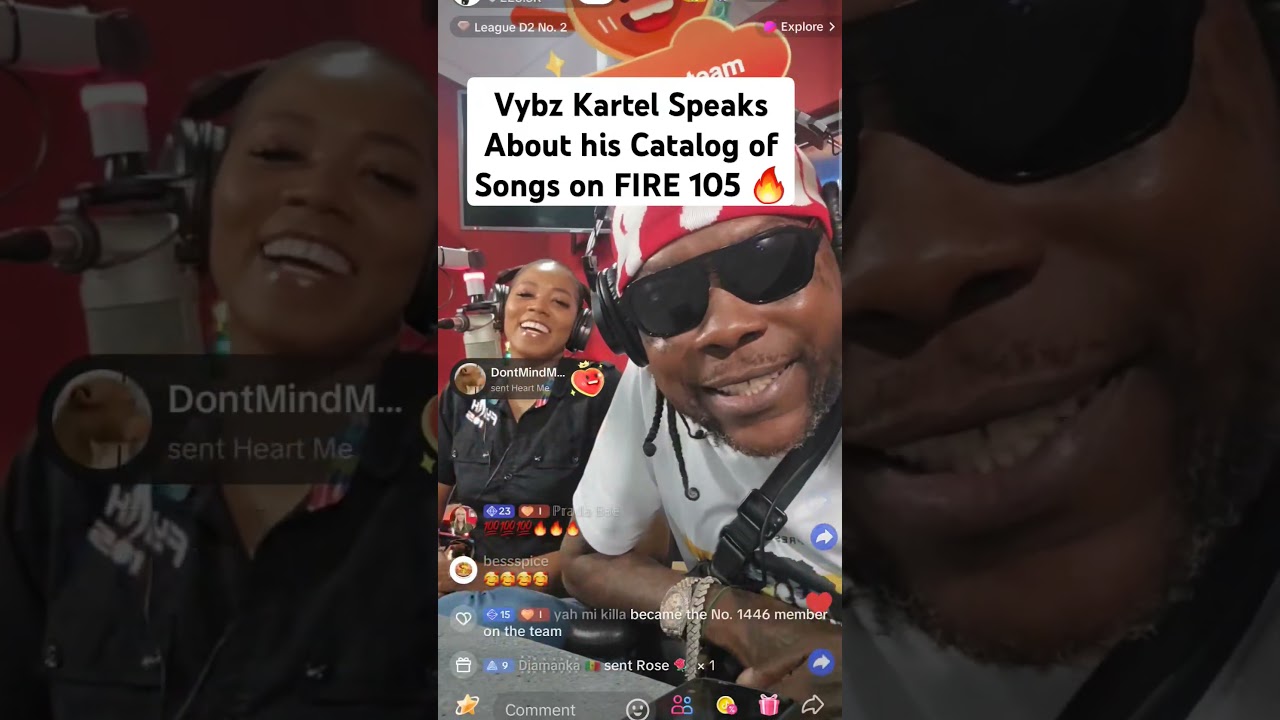 Vybz Kartel SpeaksAbout his Catalog ofSongs on FIRE 105 🔥