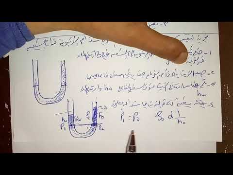 تطبيقات الضغط 2 الأنبوبة ذات الشعبتين ف3 خواص الموائع الصف الثاني الثانوي