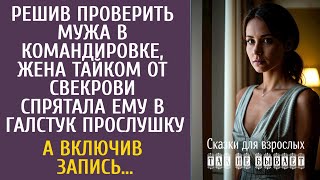 видео: Решив проверить мужа в командировке, жена тайком спрятала ему в галстук прослушку… А включив запись… картинка: Решив проверить мужа в командировке, жена тайком спрятала ему в галстук прослушку… А включив запись…