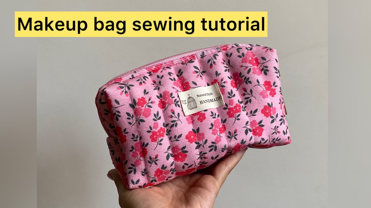 How to Sew a Cosmetic Ba/ آموزش دوخت کیف آرایشی