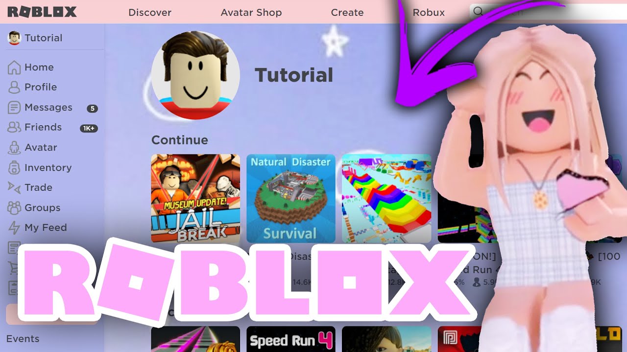 My homepage in Roblox😍🥰