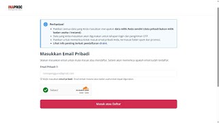 You are asked to enter your personal email when logging in to INAPROC - Update October 2025