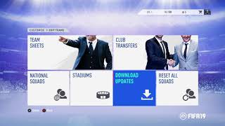 update FIFA 19 squad PS4