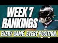 Week 7 Rankings | All Positions &amp; All Games! | 2024 Fantasy Football Advice