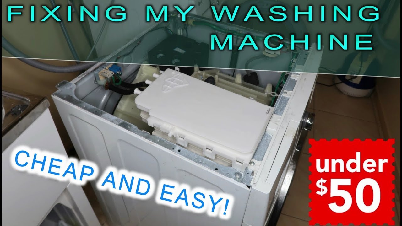FIXING BROKEN WASHING MACHINE CHEAP AND EASY! DISPENSER DRAW YouTube