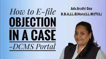 Objection E-filing in a case through DCMS Portal 