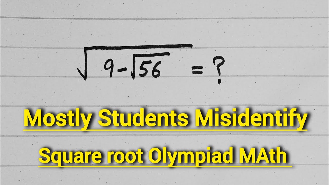 👉 Square Root Question That Confuses Everyone| USA math experts can you solve this?