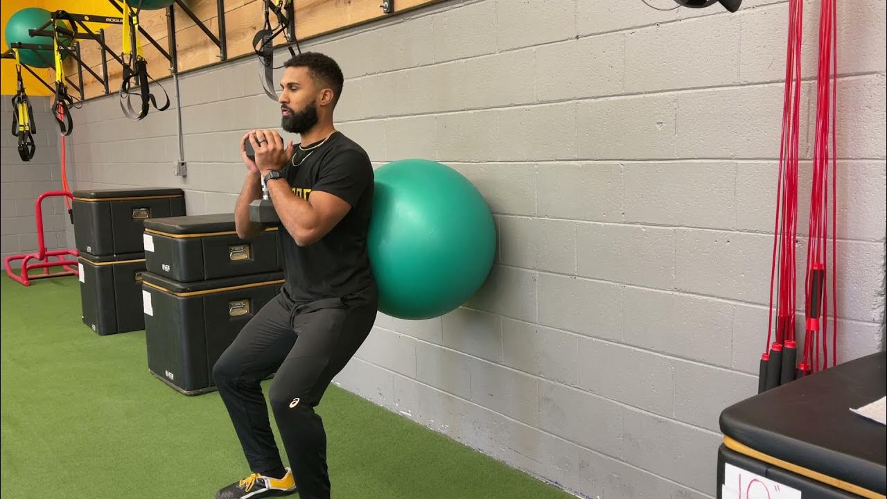 Goblet Swiss Ball Squat YouTube