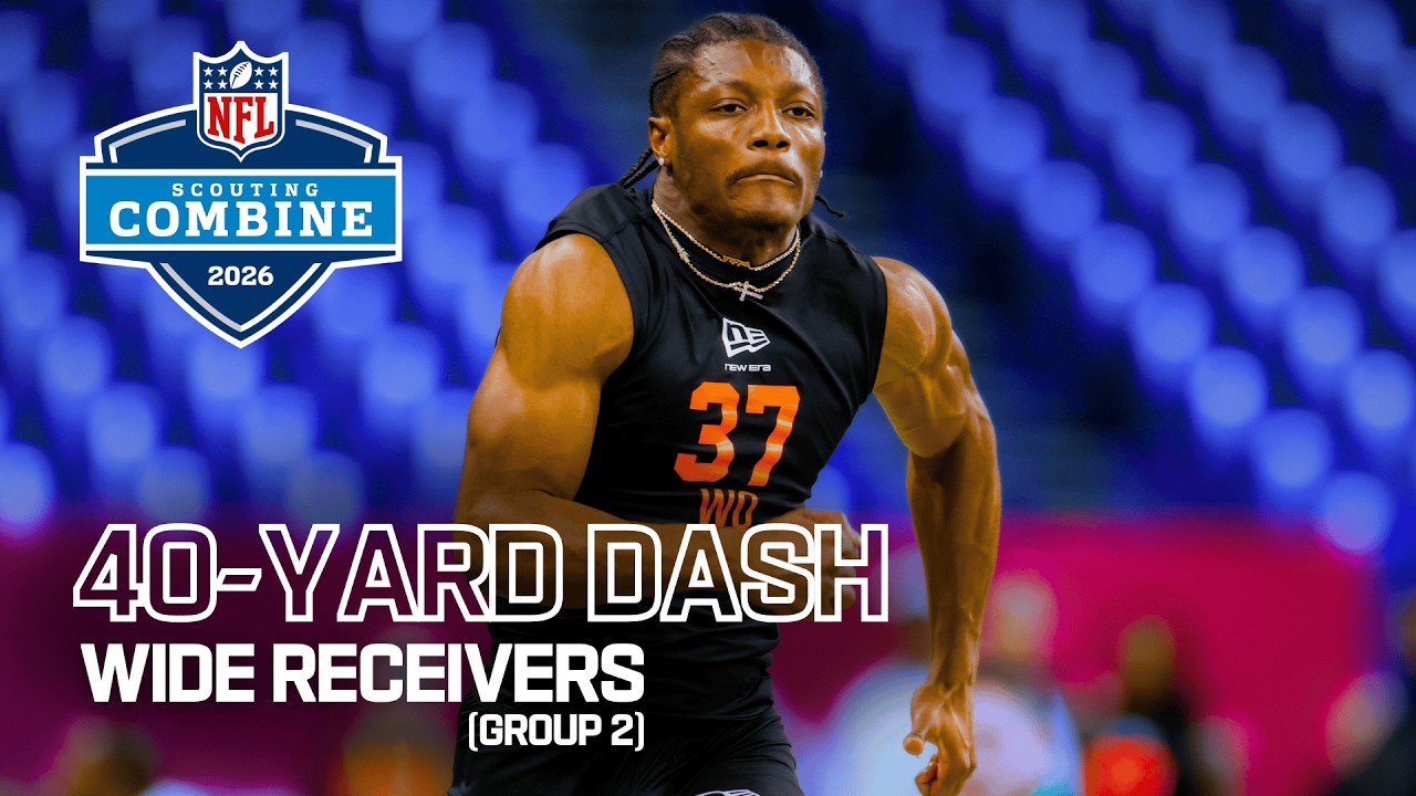 Wide Receivers Run the 40-Yard Dash at 2026 NFL Combine | Group 2