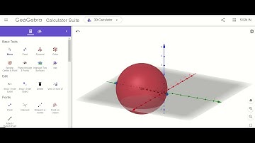 How to sketch the sphere that contains 2 given points by GeoGebra - Step-by-step technique