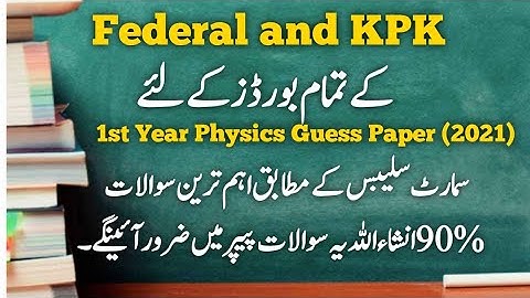 First year Physics Guess paper 2024-2025