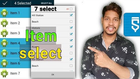 Listview items select activity project in sketchware hindi videos/Aauraparti