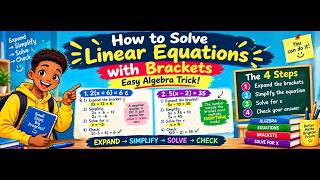 How to Solve Linear Equations with Brackets | Easy Algebra for Beginners