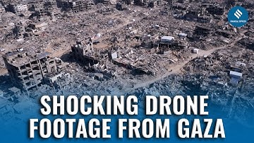 Shocking Aerial View of Devastation In Gaza City | Drone Footage Shows Vast Destruction