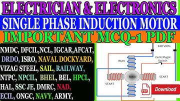Single phase Induction motor objective types questions and answer PART-1| VERY IMPORTANT PDF