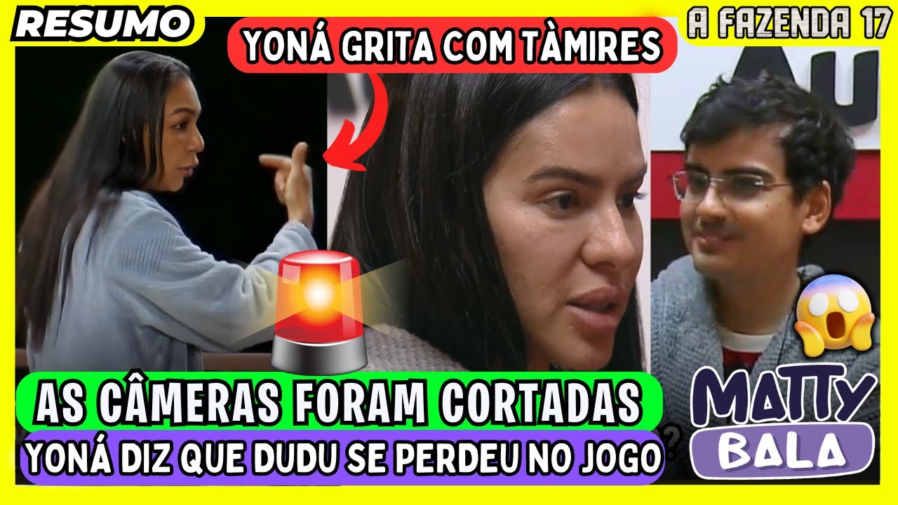 🟡YONÁ manda TÀMIRES CAL4R A BOCA // PEÕES RECEBERAM MENSAGEM e RECORD CORTA as CÂMERAS 