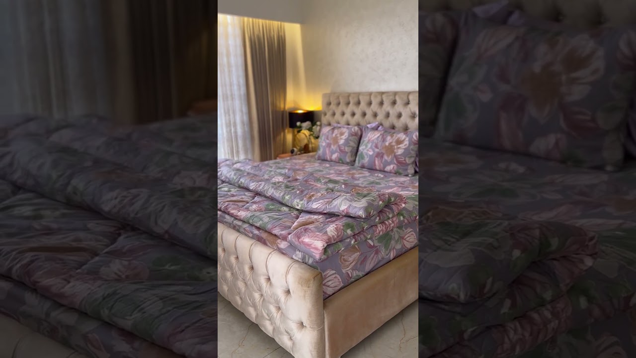 Meet the ALLORA Watercolour Flora Print Bed Sheet 🎨 — Throw a party on your bed. 🎉🛏 