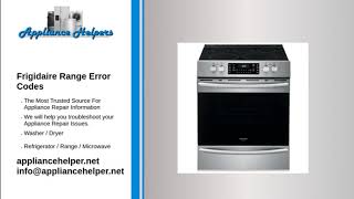 Frigidaire Range Error Codes