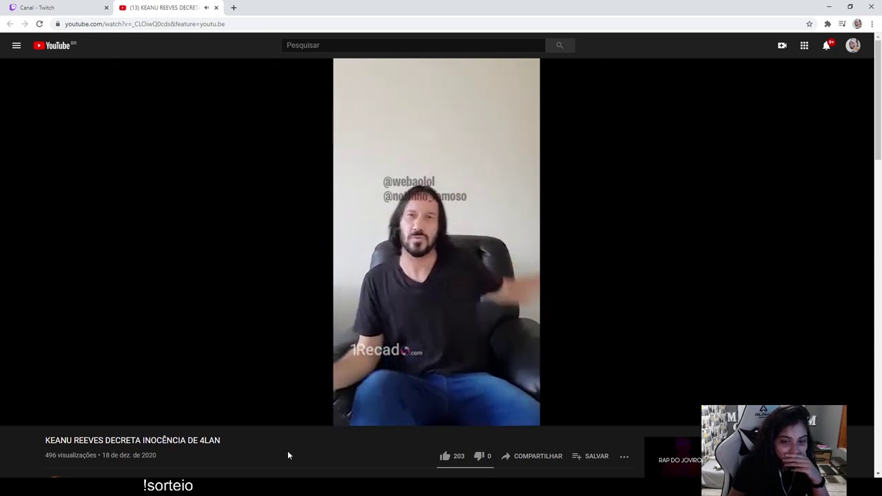 Yulla reage a Keanu Reeves Salve pro 4LAN