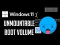 Fix unmountablebootvolume blue screen error on windows 1110 5 solutions