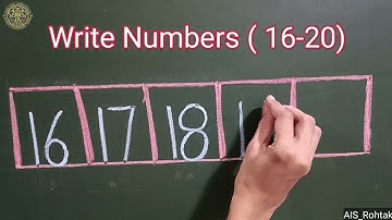Cognitive development | Write numbers 16-20