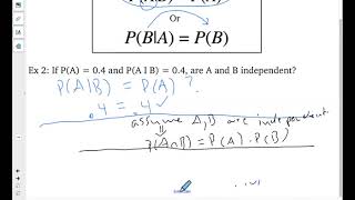 Probability - Tests for Independence