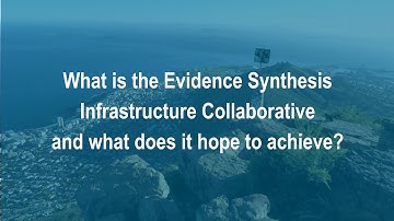 What is the Evidence Synthesis Infrastructure Collaborative and what does it hope to achieve?