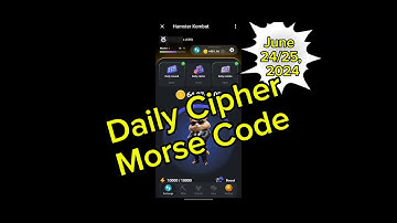 Hamster Kombat Daily Cipher Morse Code June 24/25, 2024 #hamsterkombat #crypto #nft