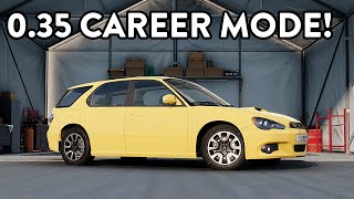 Trying Out the New 0.35 Career Mode On Wheel! - BeamNG Vanilla Career